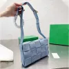 2023 new fashion vintage designer bags women weave denim shoulder bags Crossbody purse Portable Mini Fine Chain Small Square Bag