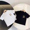 Designer bébé enfants à manches courtes t-shirts baby garçons chemises de luxe filles lettre de mode tshirts chilsrens décontractées