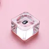 Falska ögonfransar Square Crystal Glass Packning Eyelash Stand Lim Pad 4 Storlek Hållare Lim Pall Paste Makeup Tool