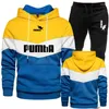 Tracksuits voor heren 2023 Fashion Men Women Sports Wear Stripe Hoodies en Black Sweatpants Hoge kwaliteit Autumn Winter Daily Casual Jogging Pak