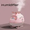 Diffuseurs d'huiles essentielles Mini Cartoon Hélicoptère Arôme Humidificateur d'air USB Diffuseur d'huiles essentielles électrique avec veilleuse chaude pour voiture bureau maison 230525