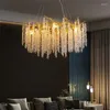 Lustres Moderne Led Lustre En Cristal Éclairage Bande Art Branche Salon Salle À Manger Lampe Décor À La Maison Intérieur Suspendu