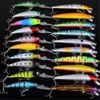 Przynęty Przynęty Minnow Mieszane 20pcs/zestaw Zestaw do wabiki muchowej Zestaw sztucznych twardych przynęt Life Fike Wobbler Carp Fishing Spasek Pesca 230525