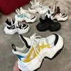 2023 Designer Archilight Sneakers Runway Dress Shoes Lace Up Bow Dad Shoes White Mesh Black Bowable Bow High Sole Platform Trainer Chunky Trainers Leather