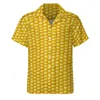 Men's Casual Shirts Farm Ranch Corn Cob Print Beach Shirt Hawaiian Cool Blouses Male Graphic Plus Size