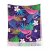 Schals Bunte Flamingo Sommer Floral Frauen Schal Winter Schal Und Wrap Bandana Quaste Weiblich