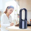 Nuovo ventilatore senza lama elettrico sicuro per la casa Ventola di raffreddamento ad aria wireless portatile Ricarica USB 2000mAh Ventola da tavolo con alimentazione a batteria 6 Vento a ingranaggi