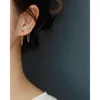 Boucles d'oreilles en argent sterling 925 mode géométrique couleur Zircon pompon chaîne siamois boucle d'oreille pile sauvage tendance femmes fille oreille bijoux