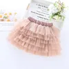 Girls Tutu kjolar tyll pettiskirt baby dans balett scen garn kjolar mesh gase halv fest mini kjol dankläder kostym 6 lager klädning tiered fancy kjolar bc728