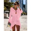 Bustiers Korsetten Strandjurken Dames Effen Gehaakte Tuniek Flare Mouw Bikini Cover Ups Mode Badpakken Strandkleding Dropshipping Hot Sales NMM5