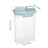 Opslagflessen rijstkast pantry container 3,3 pond/5,5 pond helder stofdichte luchtdichte graan dispenser met meetbeker en handle