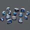 Pedras preciosas soltas Pedra de moissanita azul real para anel de diamante com certificado GRA Material de jóias preciosas de jóias