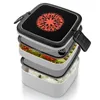 Dijkartikelen Sets Fire Red Double Layer Bento Box Portable Lunch for Kids School Logo Chili RHCP Peppers