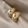Simple pois en forme de cuivre alliage or couleur boucles d'oreilles pour femme 2021 coréen mode bijoux Goth fête filles accessoire insolite