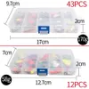 Baits lokt 12/43pcs lepel Lure Set Fishing Metal Aas voor meer zeekarp Bass Wobbler kleine mini spinner forel forel -jig Hard Box Kit Accessories 230525