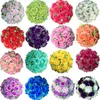 Flores decorativas de 10 polegadas Casamento Bolas cheias de mesa de mesa decoração de peças de seda artificial Pomander Floral Starry Kissing