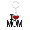 Porte-clés Mode Famille Papa Maman Porte-clés Accessoires Lettre Coeur Rouge Amour Chaînes Bijoux Pour Mère Père Saint Valentin S Cadeau I Drop Dh6Na