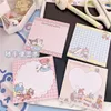 Adesivi murali Simpatico cartone animato Diario di viaggio Memo Pad Kawaii Messaggio Note Blocco note decorativo Carta cancelleria Forniture per ufficio