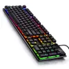 Tastaturen RYRA 104 Tasten Gaming-Tastatur mit mechanischem Gefühl, verkabelt mit LED-Hintergrundbeleuchtung, ergonomische elektronische Tastaturen für Computerspieler G230525