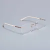 Solglasögon Collectable G Family Frameless GG0687 Square Men's Myopia Frame Women's Flat Glasses