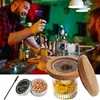 10pcs/lot Bar Tools Kit Cocktail Whiskey Smoker Kit With 8 Frant Fruit Fruit Natural Wood Shavings للمشروبات أدوات إكسسوارات المطبخ المطبخ