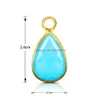 Charms Wholesale Fashion Water Drop Green Glass Birthstone Pendants For Necklace Bracelets Diy Jewelry Accessories Women Delivery Fi Dhoza