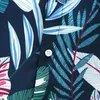 Tracksuits voor heren strandkleding Men 2 -delige set Hawaiiaanse shirts shorts voor zomerse casual kleding 2023 merk bloemen gedrukt