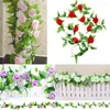 Fleurs décoratives 2.3M Plantes Artificielles Pour La Décoration Rose Accueil Chambre Accessoires Arche De Mariage 9 Tête Faux Guirlande Jardin Mur Extérieur