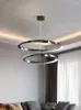 Pendant Lamps Living Room Light Luxury Modern Minimalist Atmosphere Circle Combination Hall Italian Ring Chandelier