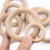 Baby Teethers Toys 5Pcs 405570mm Wooden Ring Circle Beech DIY Molar Rod Wood Necklace Pendant Food Grade Teething Teether 230525