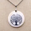 Pendentif colliers 2023 naturel nacre coquille métal chaîne collier arbre vie Animal éléphant breloques femmes bijoux