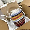 stylisheendibags Borse da basket Borse arcobaleno Borsa di paglia Borsa firmata nuova moda Borse a secchiello Messenger Borsa in rattan Cestino Borse estive Vacanze al mare chl