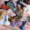 Wholesale Natural Crystal Heart Shape Key Rose Quartz stone Heart Key Carving Healing Stone Love Key Carved gemstone Crafts For Decor