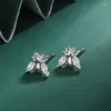 Boucles d'oreilles pour femmes S925 argent pur aiguille en forme d'abeille cadeau d'anniversaire bijoux fins accessoire de mode fête