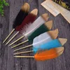 300 stks Creative Metal Feather Ballpoint Signature Quill Pens Christmas Wedding Gift Mixed Color