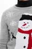 DeFacto Uomo Inverno Natale Grigio Chiaro Pullover Lavorato A Maglia Uomo Casual Pupazzi Di Neve Stampe Top Maschile Caldo Pullover-M3404AZ19CW