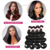 Hair Bulks Indian Body Wave Bundles Human Weaving Natural Black 134 For women Raw s 28 30 Inch Wholesale 230525