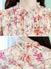 Casual jurken Elegant Chiffon Beach Maxi Dress Floral Tunics Lange Mouw kleding voor vrouwen Lente 2023 Chique Koreaanse mode -prom