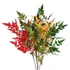 Decoratieve bloemen kunstmatige eucalyptus takken bamboe plant met bessen buiten trouwhuis decoratie bloem arrangement bloemen