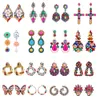 Ztech Mix Cristal Géométrique/Bowknot Boucles D'oreilles Pour Les Femmes Grand Long Bijoux À La Mode Brincos Coréen Accessoires De Mode pendientes