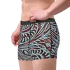 Underpants Fashion Aqua Brown Tooled Leather Pattern Boxers Shorts Male Comfortable Vintage Floral Textures Briefs Underwear