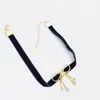 18k guldpläterad mässing koppar halsband mode kvinnliga designer halsband choker klett pendel kedja kristall uttalande bröllop jud