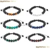 Pärlor män kvinnor 8mm lava rock sten pärla armband eterisk olja diffusor flätat rep tiger ögon yoga pärlor armband droppleverans jud dh920