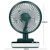 Mini USB Portable Electric Fan Smart laddningsbar 4 växel justerbar tyst luftkylare för kontorshushållsresor