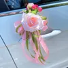 Dekorativa blommor Artificial Flower Rose Decoration Wedding Car Set Fake Peony Romantic Silk Valentine's Day Gift Party Holiday
