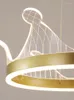 シャンデリアモダンなシンプルな王冠LEDシャンデリアクリエイティブパーソナリティチルドレンルームリビングベッドルームランプ