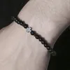 Bracelets porte-bonheur hommes Bracelet 4mm Turquoise lave hématite pierre croix riz perle Brazalete Homme petit ami cadeau Pulsera Hombre