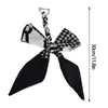 Keychains Cute Woven Soft Silk Scarf Bowknot Pendant Bag Charm Accessories Keychain Fashion Car Keyholder Creative Gift G230526