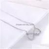 ペンダントネックレス925 Sterling sier Cubic Zirconia Infinity Love Love Necklace Gold sie for for for for high quality wedding drop dhxf2