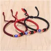 Braccialetti con ciondoli Corda rossa Buddista tibetano Amore Fortunato Amicizia messicana Occhio azzurro malvagio Per donna Uomo Gioielli con consegna a goccia Dhnat